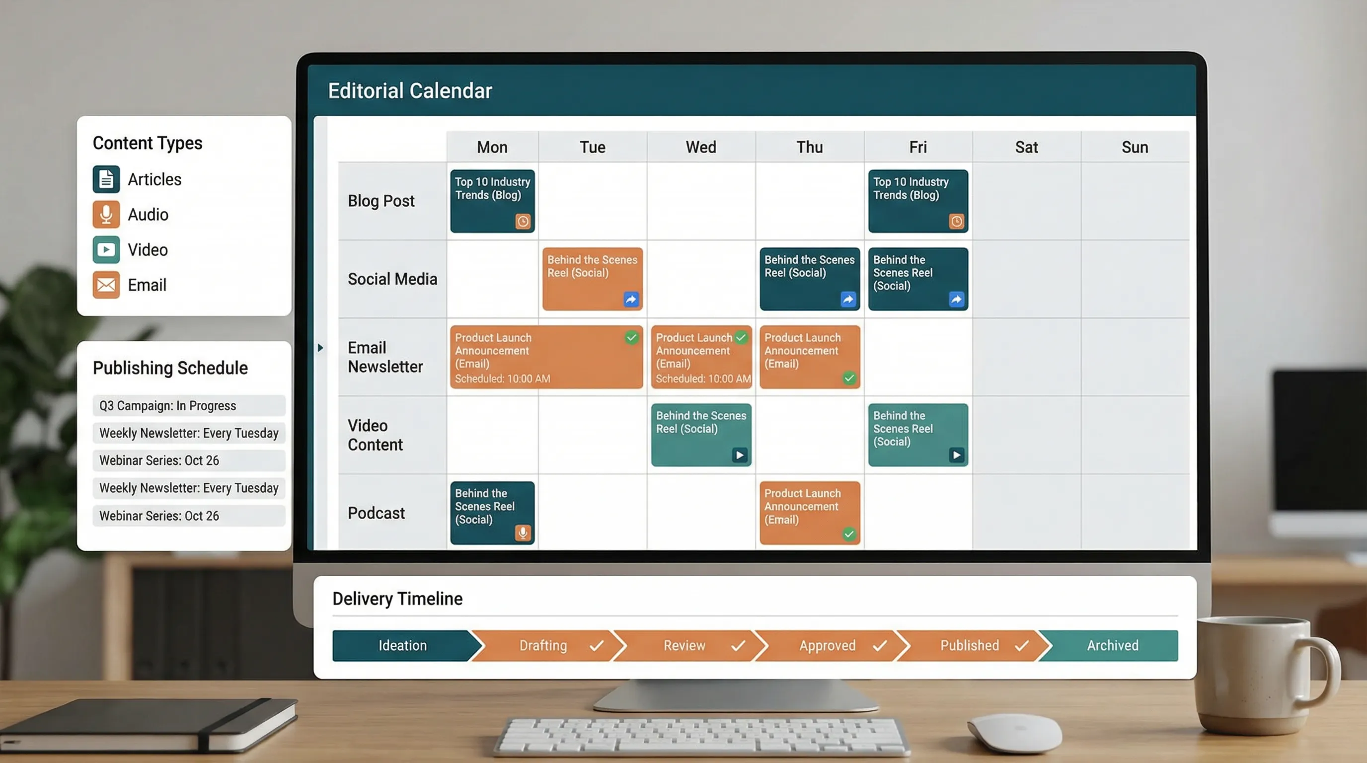 Editorial Calendars that Deliver Weekly